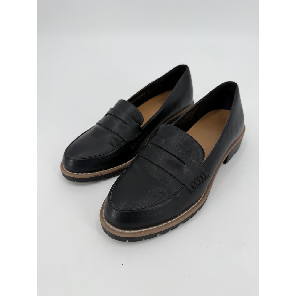 Universal Thread Black Catalina Lug Sole Penny Loafers WMS 8.5 Slip On Shoes